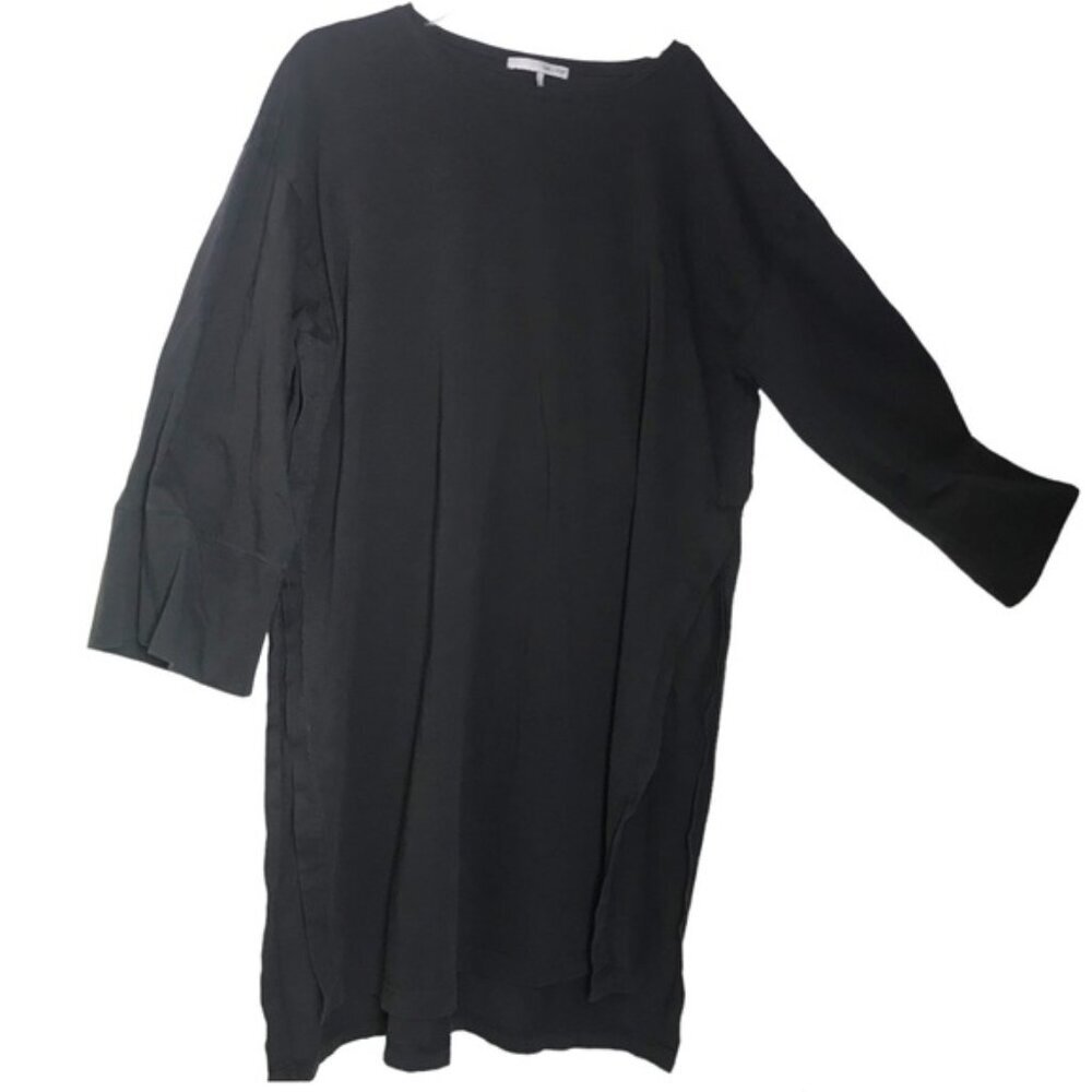 Oak + Fort 100% Cotton Oversized Dress Side Slits Kimono Style Fits Large Crew S